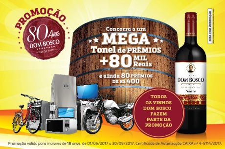 Promoção 80 Anos Vinho Dom Bosco