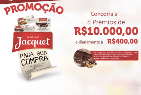 Promoção Jacquet Paga Sua Compra