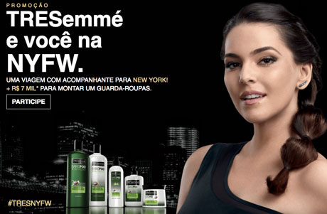 Promoção TRESemmé e você na NYFW.