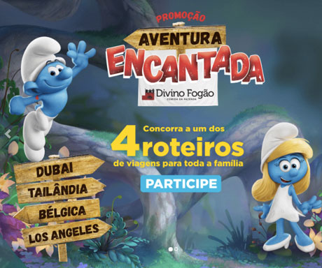 Promoção Aventura Encantada Divino Fogão