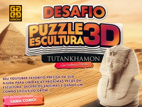 Concurso Cultural Grow Desafio Puzzle Escultura 3D