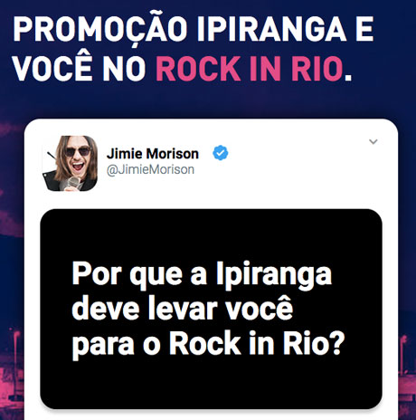 Promoção Ipiranga e Você no Rock In Rio