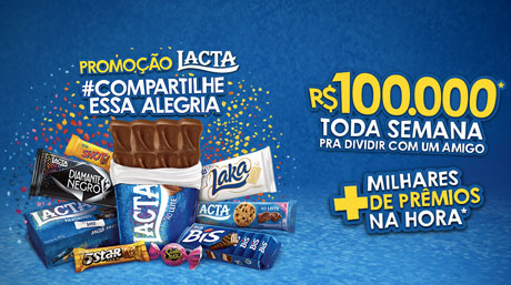 Promoção Lacta Compartilhe Essa Alegria