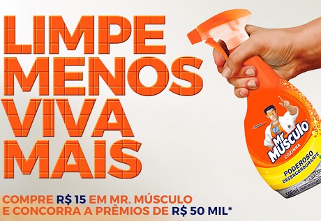 Promoção Mr. Músculo Limpe Menos Viva Mais