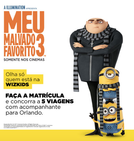 Promoção Wizard Meu Malvado Favorito 3