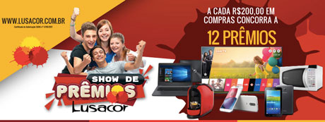 Promoção Tintas Lusacor Show de Prêmios