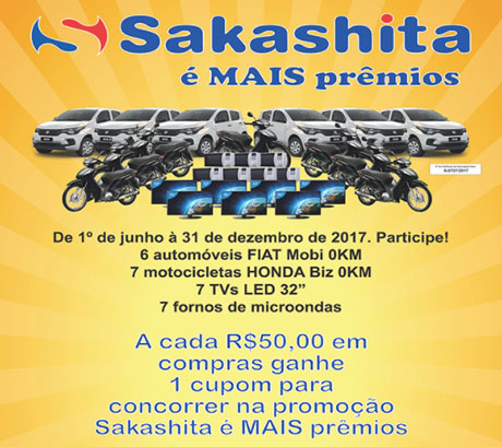 Promoção Sakashita É Mais Prêmios