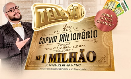 Promoção Tele Sena Cupom Milionário