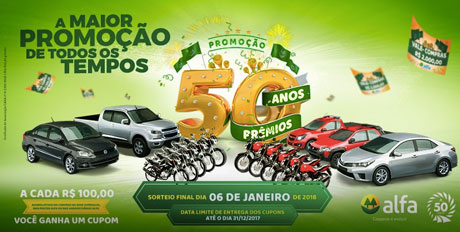 Promoção Cooperalfa 50 anos 50 prêmios
