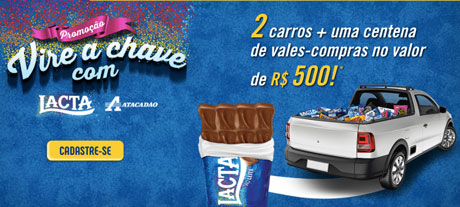 Promoção Vire a Chave com Lacta e Atacadão