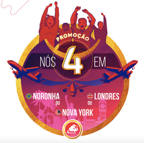Promoção Nós 4 e Uma Viagem, com Tudo Pago, no Níver do PI