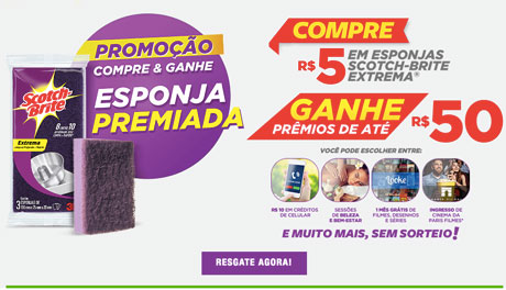 Promoção Scotch-Brite Esponja Premiada