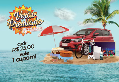 Promoção Verão Premiado Casa de Bolos