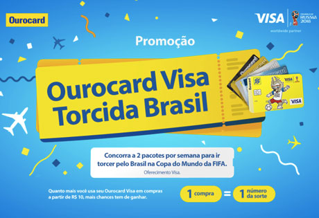 Promoção Ourocard Visa Torcida Brasil 