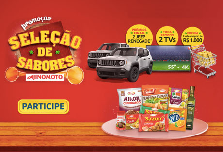 Promoção Ajinomoto Seleção de Sabores