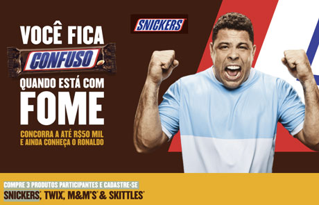 Promoção Snickers Ronaldo Confuso