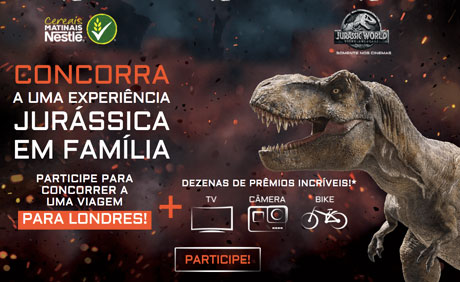 Promoção Nestlé Jurassic World Reino Ameaçado
