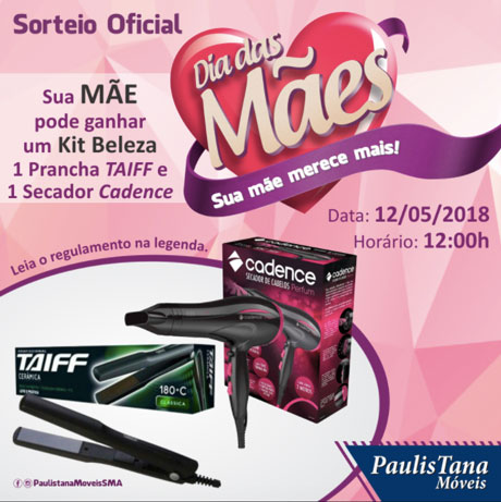 Promoção Dia das Mães Paulistana Móveis