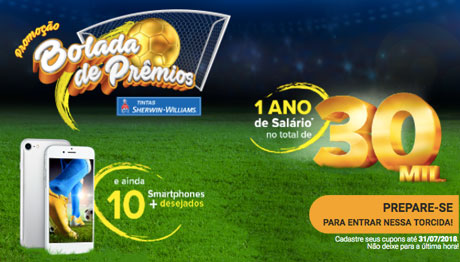 Promoção Sherwin-Williams Bolada de Prêmios