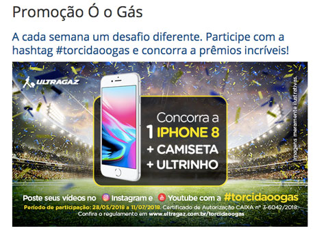 Promoção Ultragaz Ó o Gás