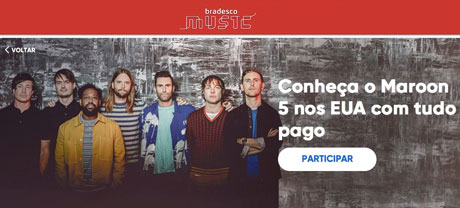 Promoção Bradesco Music Te Leva Para Conhecer a Banda Maroon 5