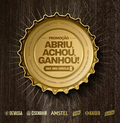 Promoção Amstel Tampinha Premiada Abriu, Achou, Ganhou