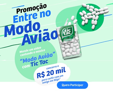Promoção Tic Tac Modo Avião