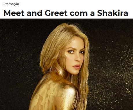 Promoção Mix FM Meet and Greet com a Shakira