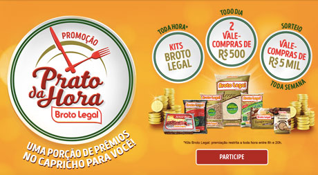 Promoção Prato da Hora Broto Legal