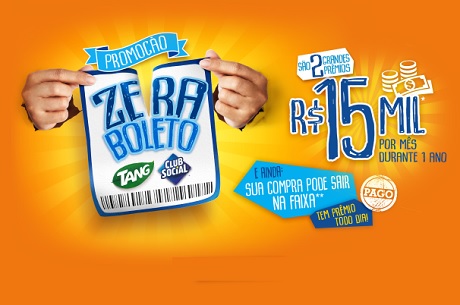 Promoção Zera Boleto Tang e Club Social