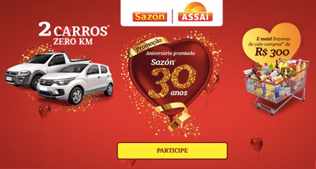Promoção Assaí Aniversário Premiado Sazón 30 Anos