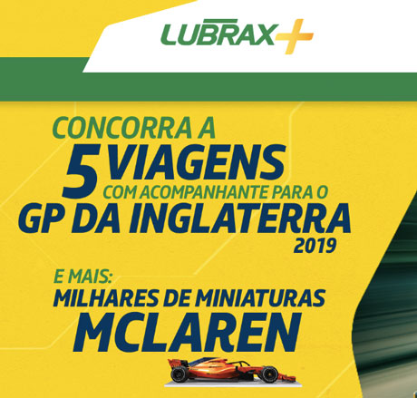 Promoção Lubrax+ GP da Inglaterra 2019