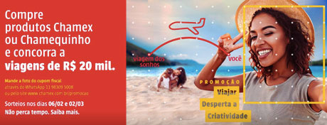 Promoção Chamex Viajar Desperta A Criatividade