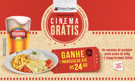 Promoção Divino Fogão Cinema Grátis