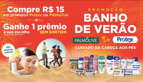 Promoção Palmolive e Protex Banho de Verão