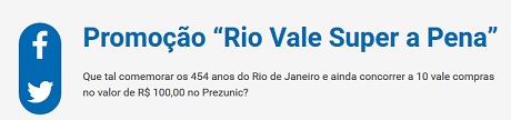 Promoção Prezunic Rio Vale Super a Pena