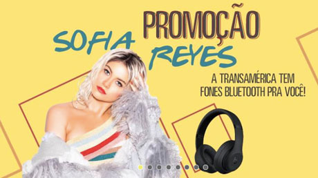 Promoção Transamérica FM Sofia Reyes Fone Beats