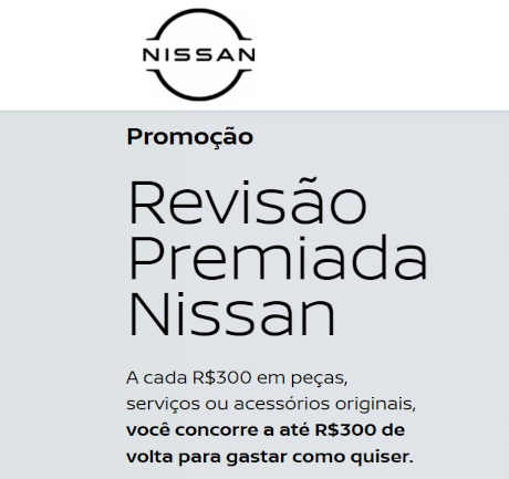 Promoção Revisão Premiada Nissan