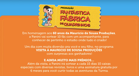 Promoção Panini Fantástica Fábrica de Quadrinhos