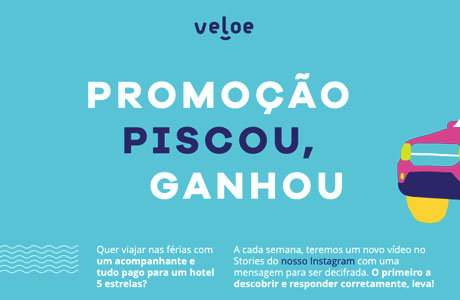 Promoção Veloe Piscou Ganhou