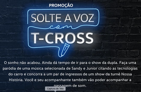 Promoção Volkswagen Solte a Voz com T-Cross