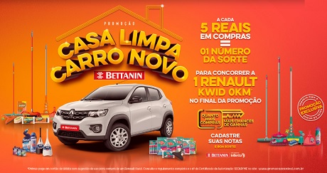 Promoção Bettanin Casa Limpa Carro Novo