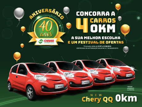Promoção Chama Supermercados Aniversário 40 Anos
