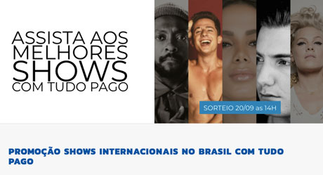 Promoção Dumont FM Os Melhores Shows Internacionais No Brasil