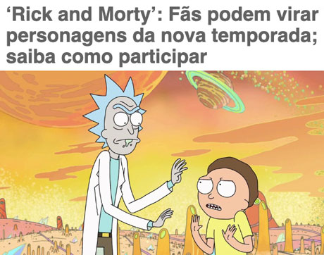 Promoção Rick and Morty