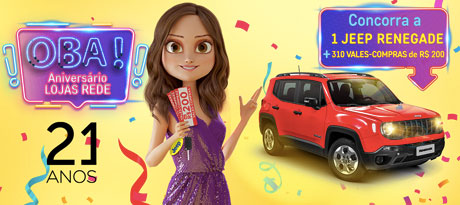 Promoção Oba! 21 Anos Lojas Rede