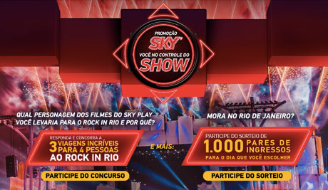 Promoção Sky Você No Controle Do Show