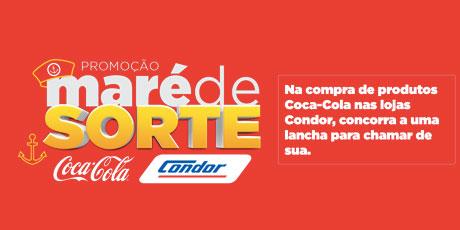 Promoção Condor e Coca-Cola Maré de Sorte