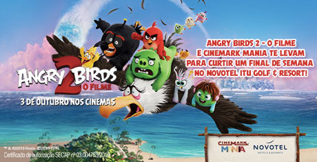 Promoção Angry Birds 2 O Filme e Cinemark Mania
