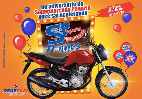 Promoção No Aniversário do Supermercado Pegorin Você Sai Acelerando